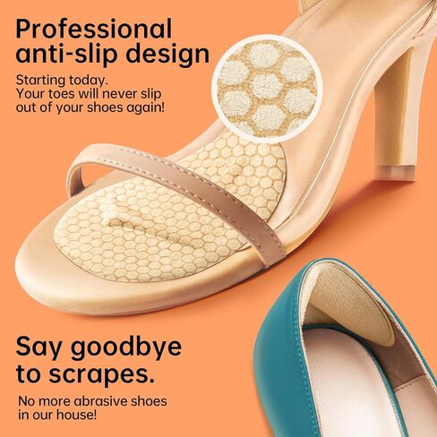 Metatarsal Pads, Heel Inserts for Women, Ball of Foot Cushions Women, (4 Pairs) Heel Pads for Shoes Too Big, High Heel Comfort Pads, Non Slip (Beige) in Saudi Arabia