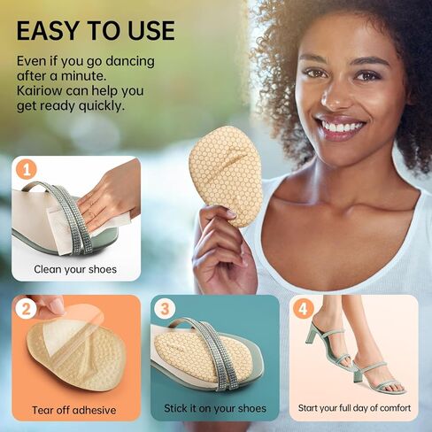 Metatarsal Pads, Heel Inserts for Women, Ball of Foot Cushions Women, (4 Pairs) Heel Pads for Shoes Too Big, High Heel Comfort Pads, Non Slip (Beige) in Saudi Arabia