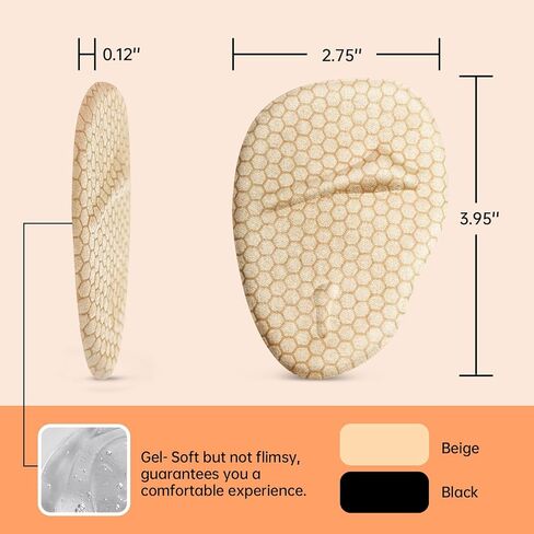 Metatarsal Pads, Heel Inserts for Women, Ball of Foot Cushions Women, (4 Pairs) Heel Pads for Shoes Too Big, High Heel Comfort Pads, Non Slip (Beige) in Saudi Arabia