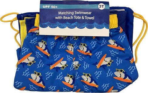 منشفة Dreamwave للسباحة وحقيبة الشاطئ مكونة من 3 قطع للأطفال الصغار وحتى الأطفال الصغار in Kuwait