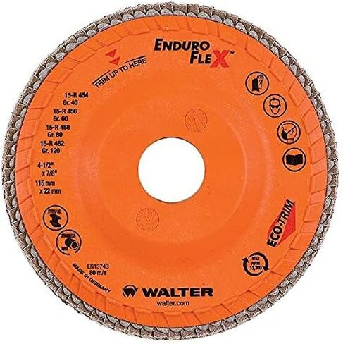 Walter 06B454 ENDURO-FLEX Abrasive Flap Disc [Pack of 10] 40 Grit Finishing Disc in Saudi Arabia