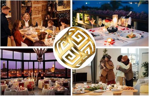 scosao Gold Napkin Rings Set of 6 Hollow Cut Metal Napkin Holder Dining Table Setting Napkin Rings Buckles for Wedding Christmas Party Banquet Dinner in Saudi Arabia