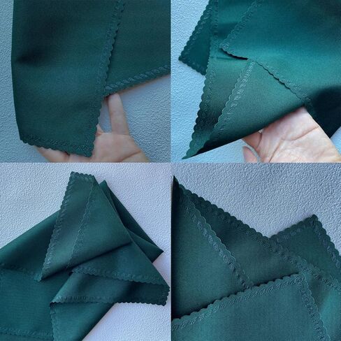 مجموعة مناديل وحلقات قماشية من LXKBD مكونة من 6 قطع، مناديل بوليستر قابلة للغسل وحامل حلقات زهور صناعية لحفلات الزفاف وعشاء الغداء, 18x18 بوصة in Kuwait