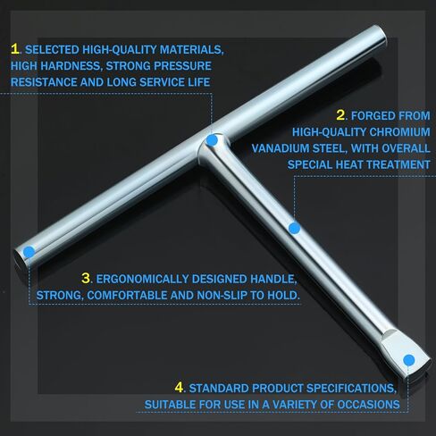 Gisafai Tire Chain Tool T Handle Wrench Alloy Steel with Long Reach for Anti Skid Chain Installation and Disassembly in Saudi Arabia