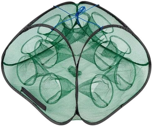 QualyQualy Fishing Net, 2pcs Crawfish Trap for Creeks Foldable Minnow Trap Crawdad Shrimp Bait Traps Crab Nets for Fish Crabbing in Kuwait