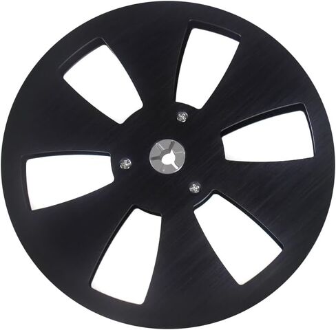 بكرة شريط فارغة، بكرة معدنية من الألومنيوم مقاس 1/4 7 بوصة، من سبائك الألومنيوم، بكرة حمل فارغة عالمية إلى بكرة محور صغير، للبكرة إلى البكرة لـ TEAC/ReVox Studer (أسود) in Kuwait