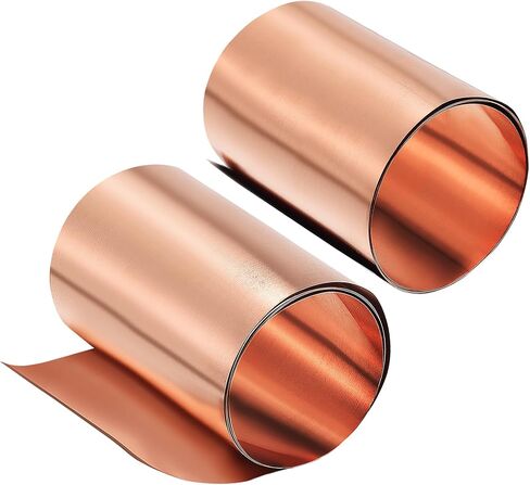 uxcell Copper Sheet Roll, Metal Foil Plate 1000mm x 100mm x 0.01mm 2pcs in Saudi Arabia