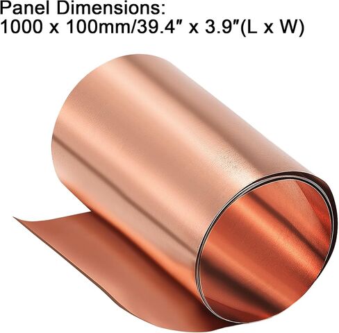 uxcell Copper Sheet Roll, Metal Foil Plate 1000mm x 100mm x 0.01mm 2pcs in Saudi Arabia