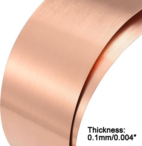 uxcell Copper Sheet Roll, Metal Foil Plate 1000mm x 100mm x 0.01mm 2pcs in Saudi Arabia