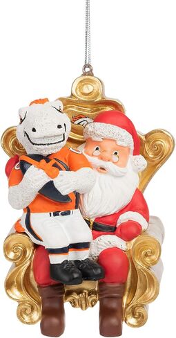 FOCO NFL Mascot On Santa's Lap Hanging Christmas Tree Holiday Ornament in Saudi Arabia