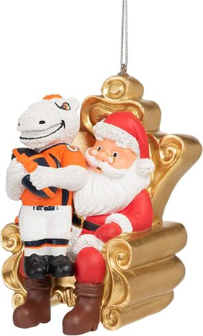 FOCO NFL Mascot On Santa's Lap Hanging Christmas Tree Holiday Ornament in Saudi Arabia