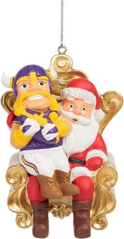FOCO NFL Mascot On Santa's Lap Hanging Christmas Tree Holiday Ornament in Saudi Arabia