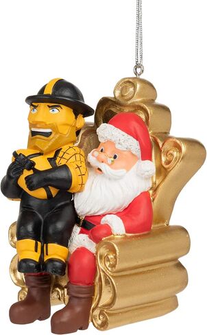 FOCO NFL Mascot On Santa's Lap Hanging Christmas Tree Holiday Ornament in Saudi Arabia