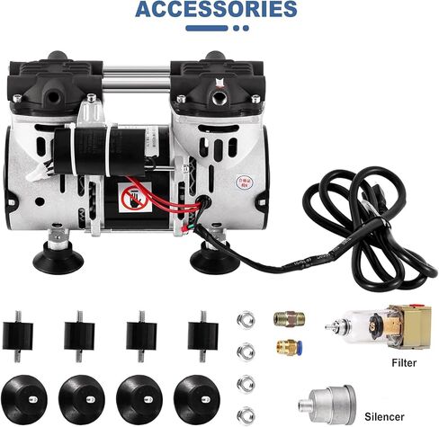 MXBAOHENG Oilless Vacuum Pump Lab Oil Free Piston Mute Vacuum Pump 2.47CFM 70L/min -91kpa (110V) in Saudi Arabia