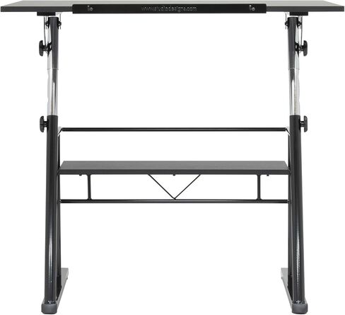 STUDIO DESIGNS Zenith Craft Desk Drafting Table، أعلى قابل للتعديل صياغة طاولة الرسم الحرفية طاولة الرسم مكتب هواية طاولة الكتابة مكتب مكتب الاستوديو، أسود، 13340 in Kuwait