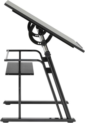 STUDIO DESIGNS Zenith Craft Desk Drafting Table، أعلى قابل للتعديل صياغة طاولة الرسم الحرفية طاولة الرسم مكتب هواية طاولة الكتابة مكتب مكتب الاستوديو، أسود، 13340 in Kuwait