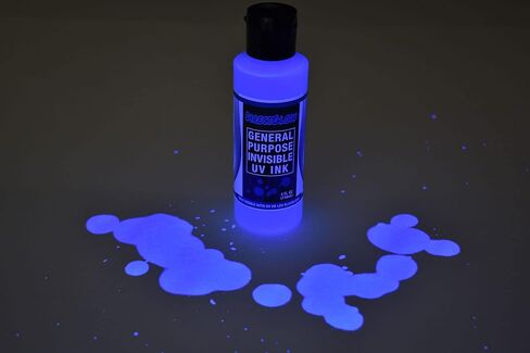 DirectGlow General Purpose Invisible Blue Ultraviolet Blacklight Reactive Ink Secret Messages Security Identification Glow Party (2 Ounce Bottle) in Saudi Arabia