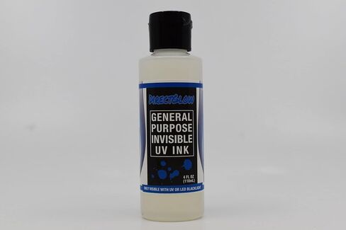 DirectGlow General Purpose Invisible Blue Ultraviolet Blacklight Reactive Ink Secret Messages Security Identification Glow Party (2 Ounce Bottle) in Saudi Arabia