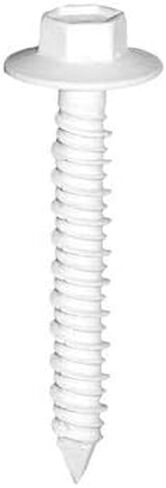 Shorpioen 100-Pack 1/4 x 1-3/4 Concrete Screw Hex Flanged White * Drill Bit NOT Included * BC-1428CNHFW in Kuwait