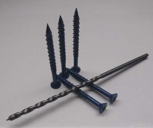 Shorpioen 20-Pack 1/4 x 3 1/4 Phillips Flat Concrete Screw * Drill Bit NOT Included * Blue Perma Seal BC-1452CNPF in Saudi Arabia