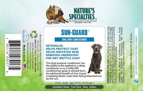 Nature's Specialties Sun-Guard Conditioner for Dogs Cats, Non-Toxic Biodegradeable, 2oz in Saudi Arabia