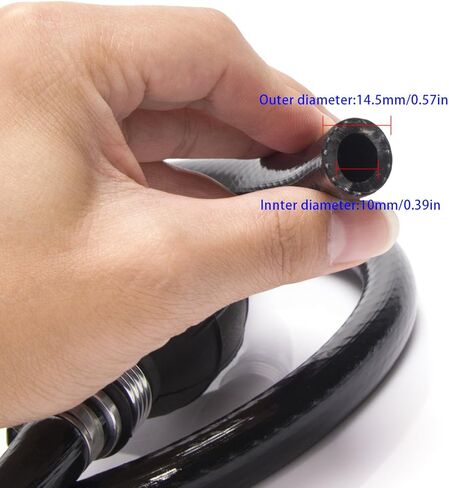 مجموعة خط الوقود، مجموعة خط خرطوم الوقود من النايلون المضفر 3/8 بوصة بمحرك بحري خارجي RVs مع لمبة برايمر 6FT in Kuwait