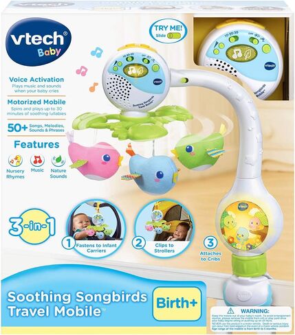 VTech Soothing Songbirds Travel Mobile، أبيض in Saudi Arabia