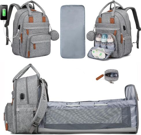 LOVEVOOK Diaper Bag Backpack, Large Travel Diaper Backpack with Portable Changing Pad Insulated Pockets, Multifunction Waterproof Diaper Nappy Bag for Mom Dad in Saudi Arabia