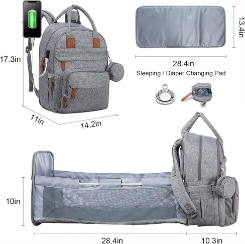LOVEVOOK Diaper Bag Backpack, Large Travel Diaper Backpack with Portable Changing Pad Insulated Pockets, Multifunction Waterproof Diaper Nappy Bag for Mom Dad in Saudi Arabia