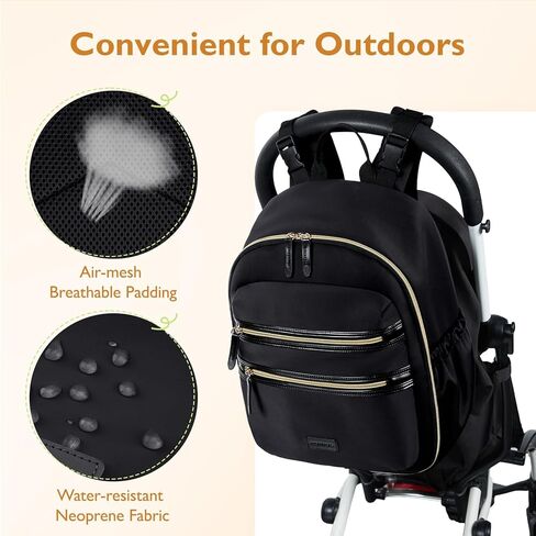mommore Neoprene Diaper Bag Backpack Small Baby Bag Travel Mini Diaper Backpack for Newborn with Insulated Pockets in Kuwait