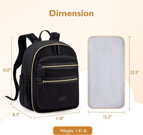 mommore Neoprene Diaper Bag Backpack Small Baby Bag Travel Mini Diaper Backpack for Newborn with Insulated Pockets in Kuwait