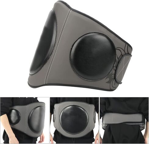 Srliya Thickened Boxing Belly Pad MMA Muay Thai Kickboxing Stomach Protector with 4-Layer Cushioning, PU & Sponge Training Body Guard for Martial Arts in Saudi Arabia