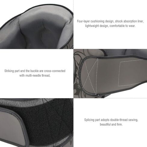 Srliya Thickened Boxing Belly Pad MMA Muay Thai Kickboxing Stomach Protector with 4-Layer Cushioning, PU & Sponge Training Body Guard for Martial Arts in Saudi Arabia