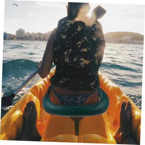 Hemoton Thick PVC Inflatable Boat Seat Cushion Backrest Portable Kayak Seating Pad Foldable Multifunctional Cushion for Fishing and Boating in Saudi Arabia