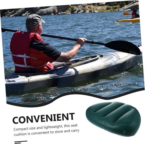 Hemoton Thick PVC Inflatable Boat Seat Cushion Backrest Portable Kayak Seating Pad Foldable Multifunctional Cushion for Fishing and Boating in Saudi Arabia