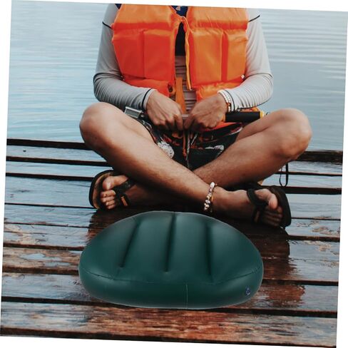 Hemoton Thick PVC Inflatable Boat Seat Cushion Backrest Portable Kayak Seating Pad Foldable Multifunctional Cushion for Fishing and Boating in Saudi Arabia