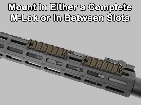 Gotical 13 Slots MLOK Picatinny Rail Section for M-Lok Handguard Flat Dark Earth Fit for 21mm Picatinny/Weaver Rails in Saudi Arabia