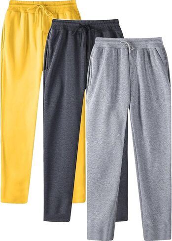 Aniywn Baggy Sweatpants for Men 3 Pack Mens Athletic Sweatpants with Pockets Casual Trousers Workout Gym Joggers Sweatpants in Saudi Arabia