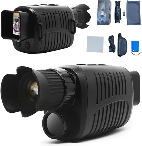 Night Vision Monocular with Card Reader 64GB Memory Card IP54 Waterproof 7 Levels Infrared Adjustable Night Vision Device in Saudi Arabia