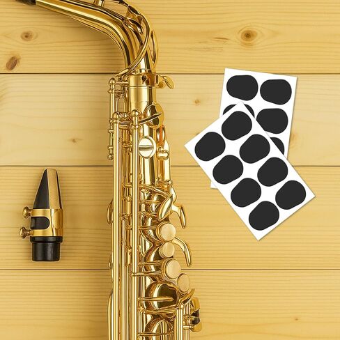 80 Pcs Saxophone Mouthpiece Pads, 0.8mm Thick Clarinet Mouthpiece Pad Clarinet Pads for Beginners and Professional Musicians Black in Kuwait