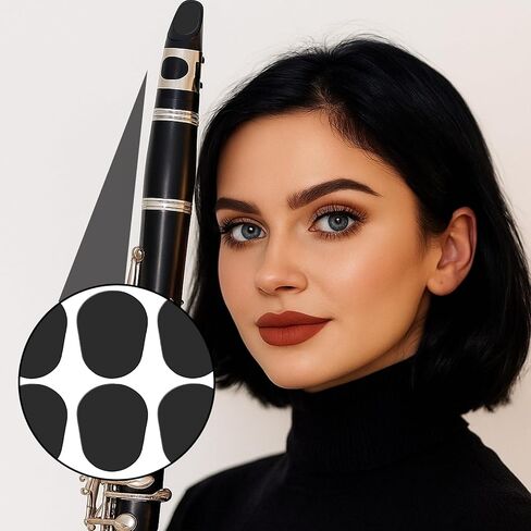 80 Pcs Saxophone Mouthpiece Pads, 0.8mm Thick Clarinet Mouthpiece Pad Clarinet Pads for Beginners and Professional Musicians Black in Kuwait