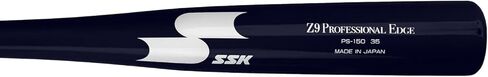 SSK Z9 Professional Edge Coaches Wood Fungo Bat 33" 35" 37" - البيسبول والكرة اللينة - ضمان 60 يومًا (كحلي/كحلي/أبيض، 33") in Saudi Arabia