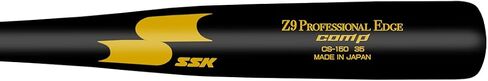 SSK Z9 Professional Edge Comp Coaches Wood Fungo Bat 33" 35" 37" - Baseball & Softball – 22+ Colors - 60 Day Warranty (35", Natural/Black/Yellow) in Saudi Arabia