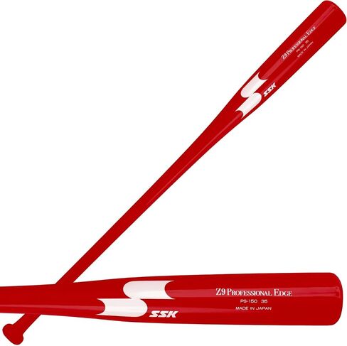 SSK Z9 Professional Edge Coaches Wood Fungo Bat 33" 35" 37" - Baseball & Softball - 60 Day Warranty (Red/Red/White, 37") in Saudi Arabia