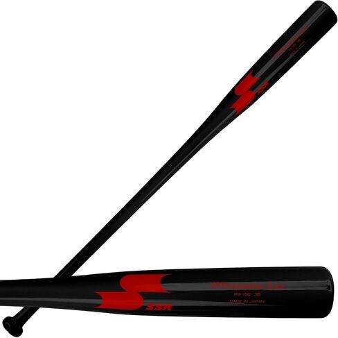 SSK Z9 Professional Edge Coaches Wood Fungo Bat 33 بوصة 35 بوصة 37 بوصة - البيسبول والكرة اللينة - ضمان 60 يومًا (أسود/أسود/أحمر، 37 بوصة) in Saudi Arabia