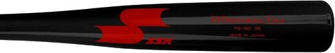 SSK Z9 Professional Edge Coaches Wood Fungo Bat 33 بوصة 35 بوصة 37 بوصة - البيسبول والكرة اللينة - ضمان 60 يومًا (أسود/أسود/أحمر، 37 بوصة) in Saudi Arabia