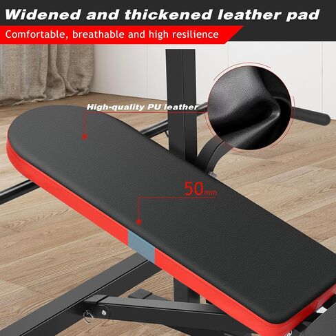 660lbs Olympic Weight Bench Set with Squat Rack Adjustable Bench Press with Leg Extension & Preacher Curl, Lifting Press Foldable Workout Bench Incline Benches for Home Gym in Saudi Arabia