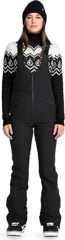 Volcom womens Battle Stretch Bib Snow Pants – 15k Waterproof 3-layer, Skinny Fit in Saudi Arabia