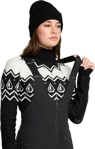 Volcom womens Battle Stretch Bib Snow Pants – 15k Waterproof 3-layer, Skinny Fit in Saudi Arabia