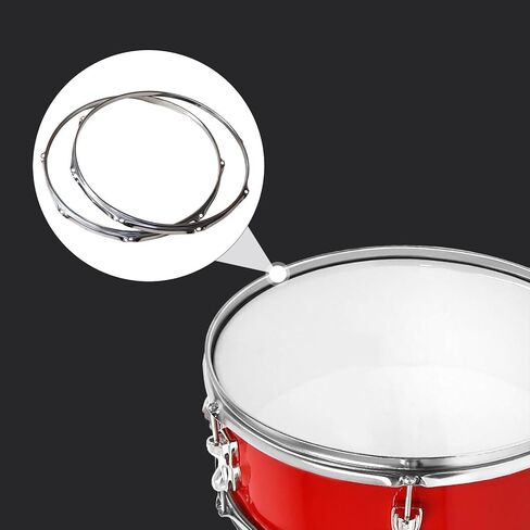 Bass Drum Hoops Snare Drum Batter 6 Hole Spare Part Percussion Instrument Components Practical Repair DIY for Upper and Lower- 11 inch in Kuwait
